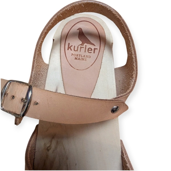 Kurier Clogs Charlie Low Heel Tan Light Brown Size 8.5 Round Toe - Picture 9 of 10